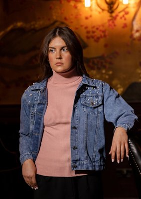 BEREAL EMBELLISHED MAE DENIM JACKET