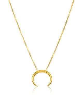 14k Gold Plated Sterling Silver Horn Necklace