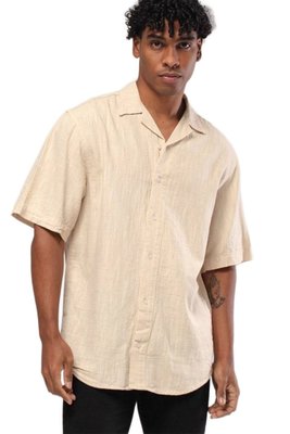 Monique Linen Button Down Short Sleeve Shirt