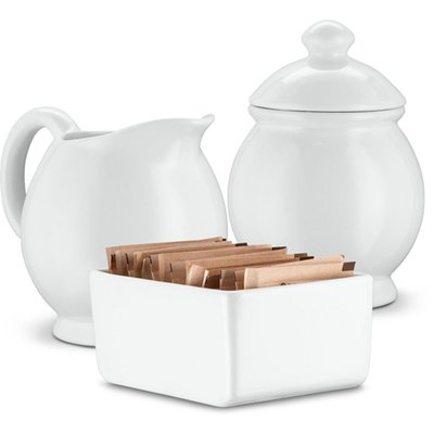 Ceramic Sugar And Creamer Set with Lid