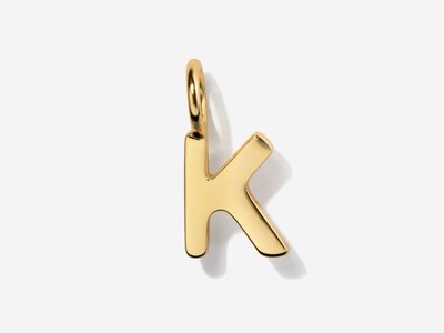 Uppercase Initial Gold Charm