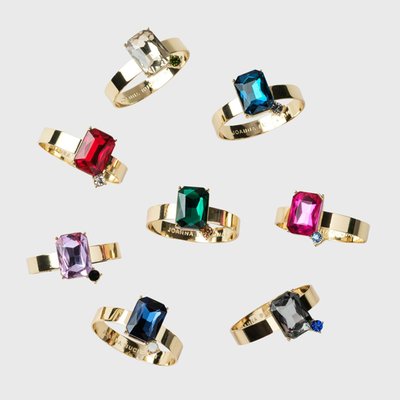 Multi Gem Party Set Of Napkin Rings