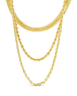 Brenna Triple Layered Chain Necklace