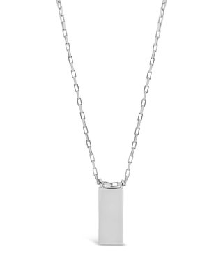 Sterling Silver Mini Tag Necklace