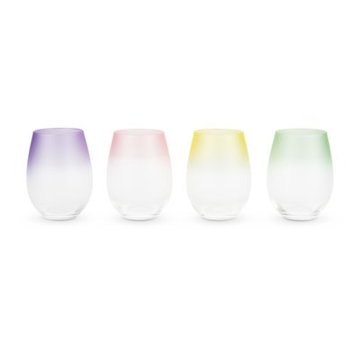 Frosted: Ombre Stemless Wine Glasses