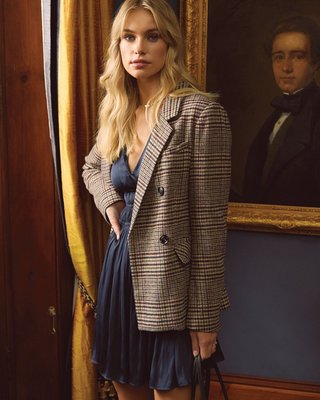 Piccadilly Wool Blend Plaid Blazer