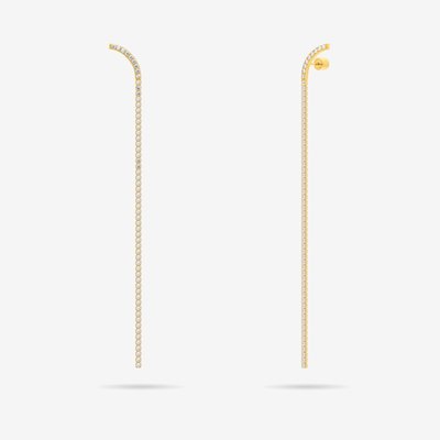 Meulien Long Tennis Chain Dangle Earrings