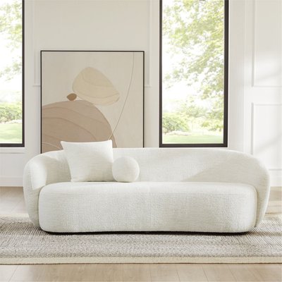 Heidemaria Boucle Upholstered Curved Sofa