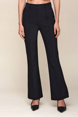 Pintuck High Waist Flare Trouser