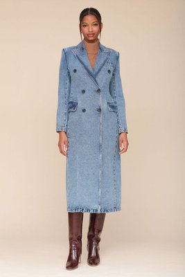 Tailored Double Breasted Denim Coat