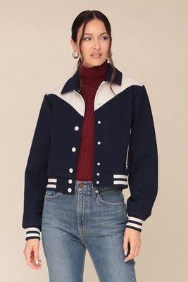 Colorblock Varsity Bomber Jacket