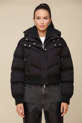 Thermalpuff Mixed Media Cropped Puffer Jacket