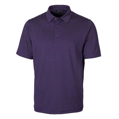 Forge Pencil Stripe Stretch Polo - College Purple