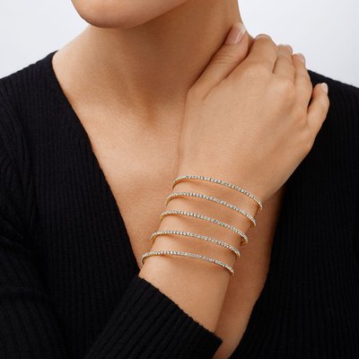 Sparkle Wrap Bracelet - Yellow Gold