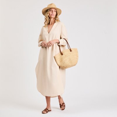 Linen Tunic Dress - Sand