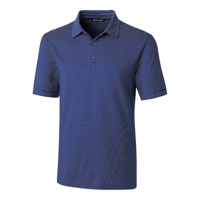 Forge Pencil Stripe Stretch Polo - Tour Blue