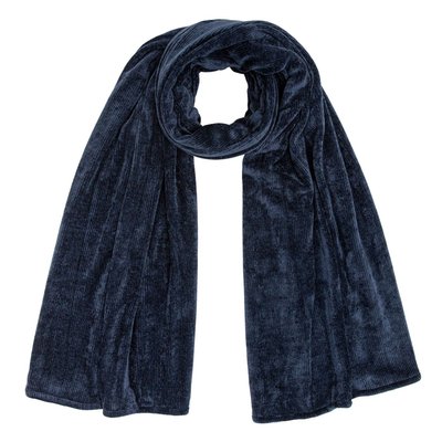 The Chenille Blanket Scarf - Navy