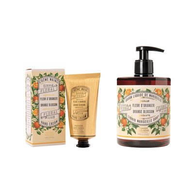 Liquid Marseille Soap and Hand Cream  (Set of 2) - Orange Blossom