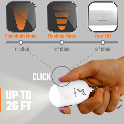 Rechargeable Personal Safety Alarm (Set Of 2) - Black/Black