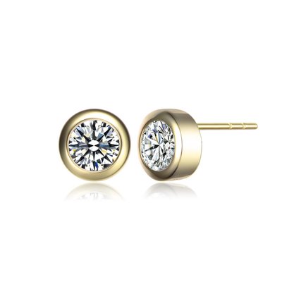 Bezel-Set Brilliant Stud Earrings