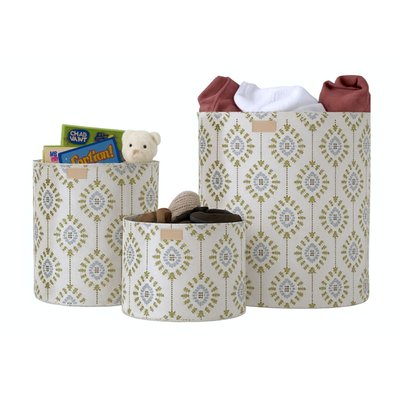 Canvas Bins (Set of 3) - Ethnic