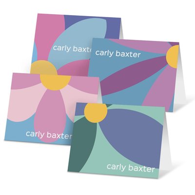 Folded Note Cards - Mod Blossoms