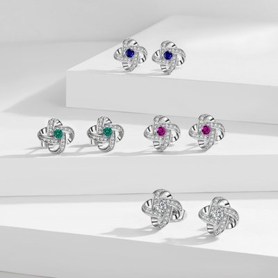 Coralie Knot Stud Earrings - 4 Color Options