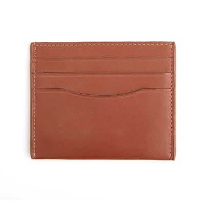 Monogrammed RFID Blocking Leather Card Case - 8 Color Options