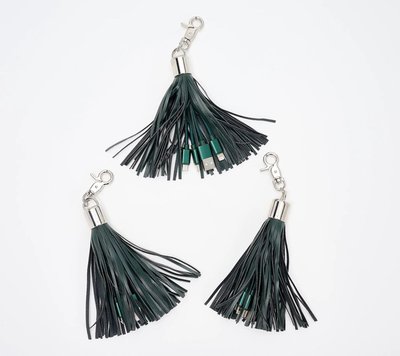 3-in-1 Universal Charging Tassels (Set of 3) - Forest Green