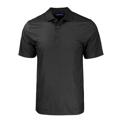 Pike Eco Tonal Geo Print Polo - Black
