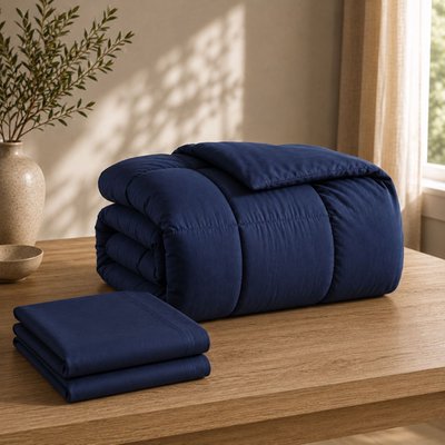 Cooling Down Comforter (3-Piece Set) - Navy