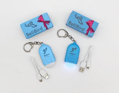 Rechargeable Personal Safety Alarm (Set Of 2) - Blue/Blue