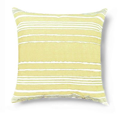 Square Pillow Cover - Yellow Stripe