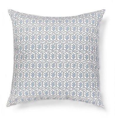 Square Pillow Cover - Blue Coral