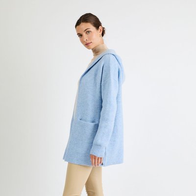 Cashmere Hooded Cardigan - Ice Blue