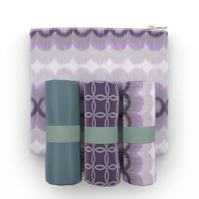 Reusable Tote Bags. Medium Pack (Set of 3) - Purple
