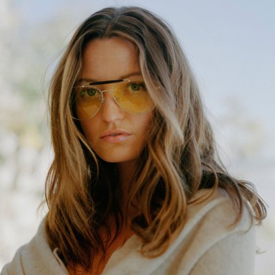 Wayne Sunglasses - Silver/Yellow