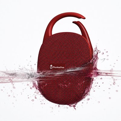 Waterproof Clip-On Speaker - Red