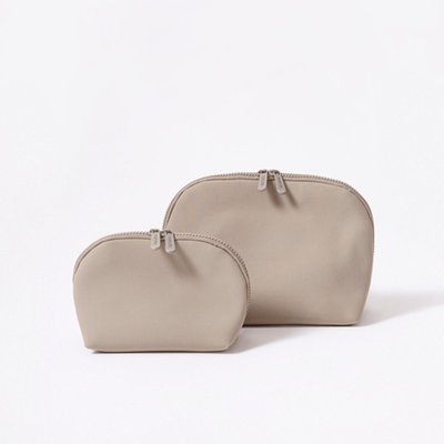 Makeup Pouch (Set of 2) - Taupe