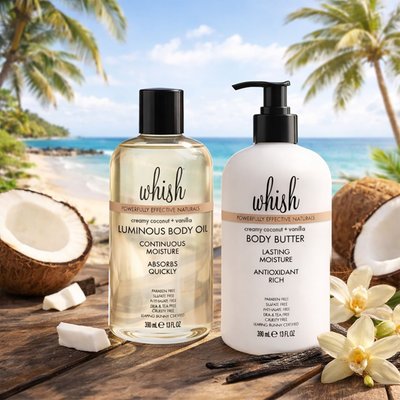 Body Butter & Body Oil Luxe Duo - Creamy Coconut + Vanilla