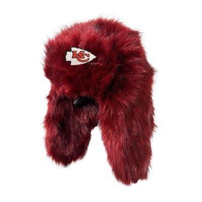 Sports Faux Fur Trapper Hat - 7 Style Options - Chiefs - Red