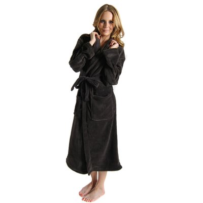 Plush Robe - Charcoal Gray