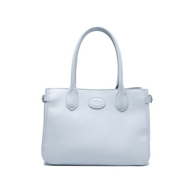 Leather Handbag - Aqua