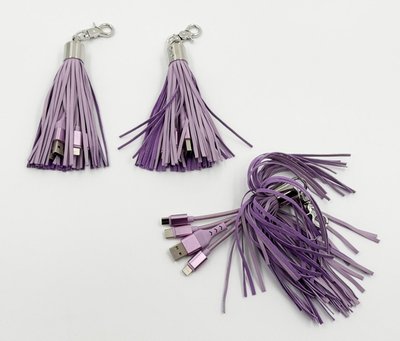 4-in-1 Universal Charging Tassel (Set of 3) - Lilac