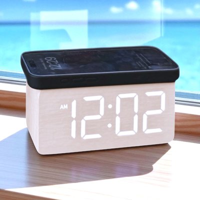 Charger/Clock - White