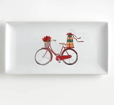 Rectangle Porcelain Tray - Bicycle