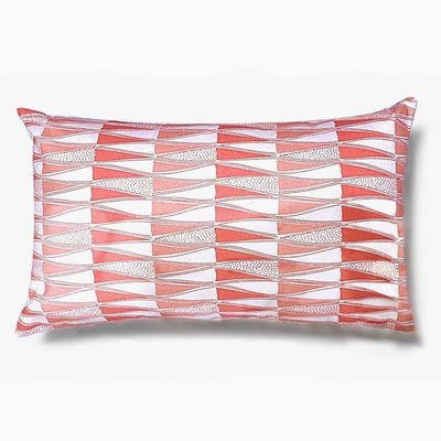 Rectangle Pillow Cover - Pink Triangles