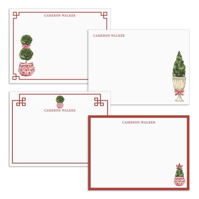 Flat Note Cards - Holiday Topiary