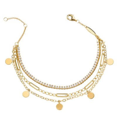 Bold Interlock Layered Statement Bracelet