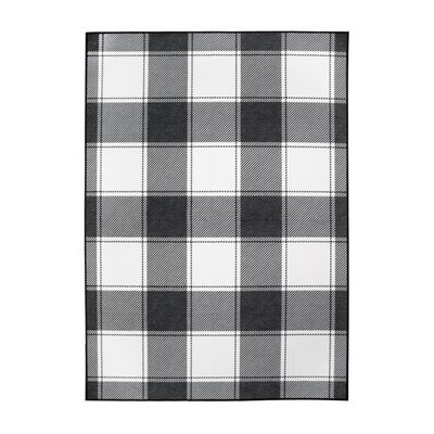 Buffalo Plaid Rug - Black/White